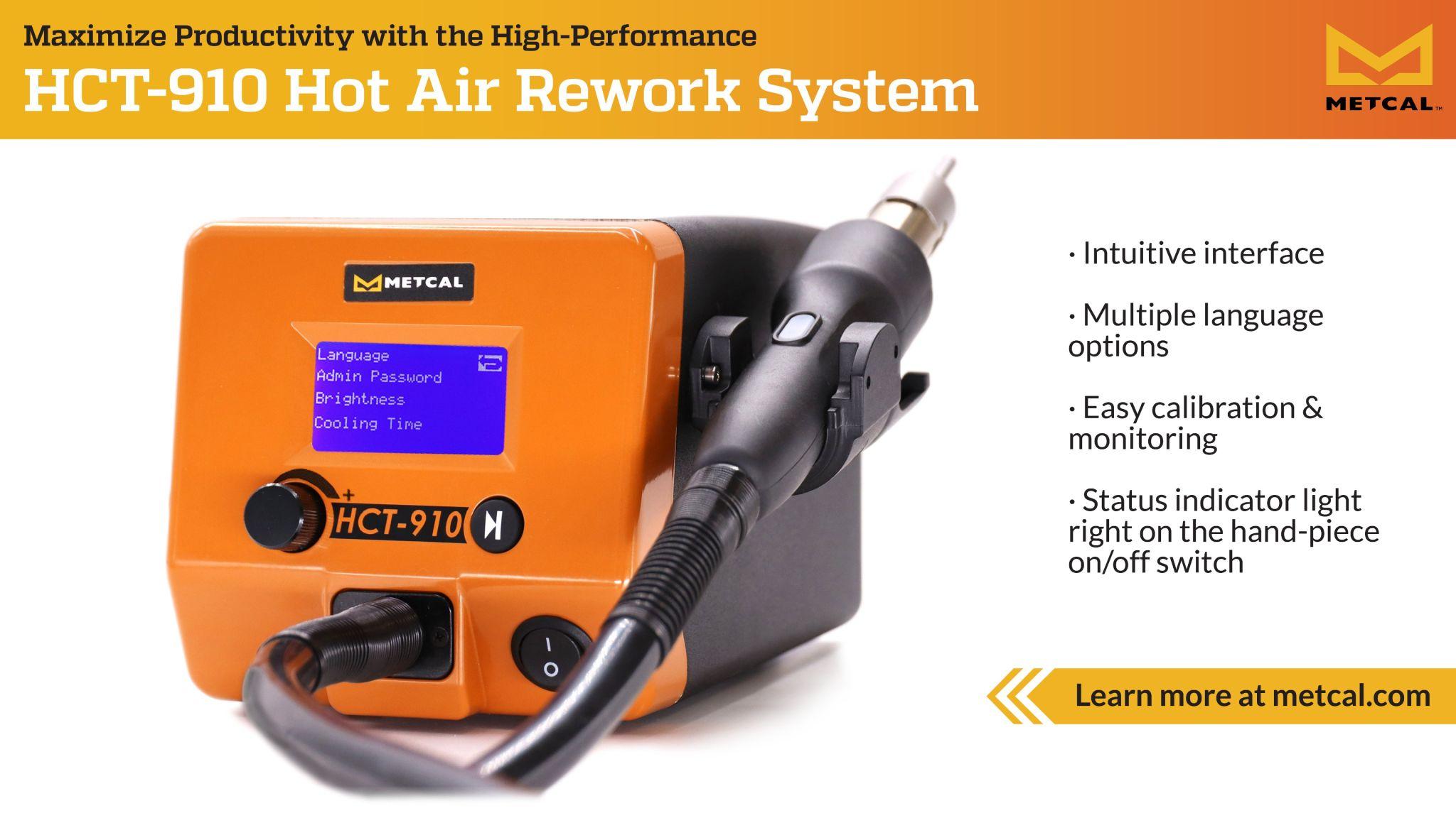 Metcal thông báo ra mắt Hệ thống thổi khí nóng HCT-910 mới